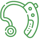 hearing aid battery disposal icon