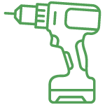 cordless power tool battery disposal icon