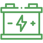 vehicle battery disposal icon