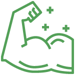 flexing arm muscle icon