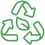 sustainable junk removal and recycling icon