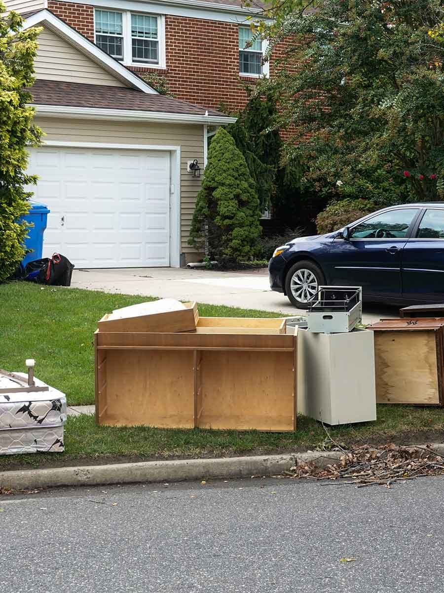 curbside furniture pickup service - unwanted furniture outside