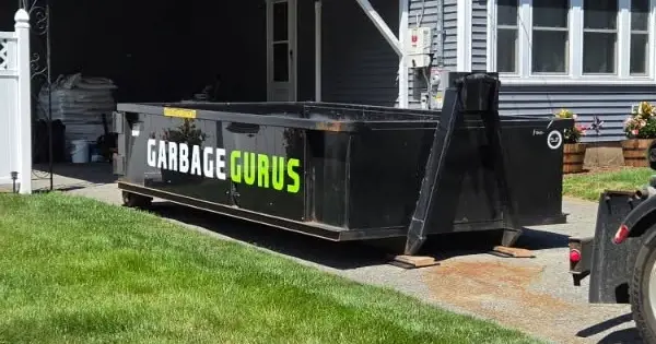 10 yard dumpster rental service from Garbage Gurus serving North Central MA