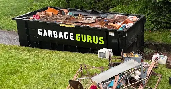 15 yard dumpster rental service from Garbage Gurus serving North Central MA