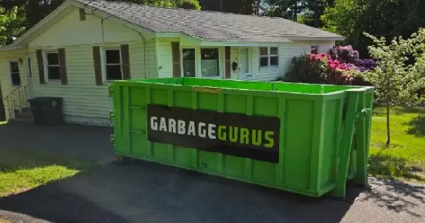 20 yard dumpster rental service from Garbage Gurus serving North Central MA