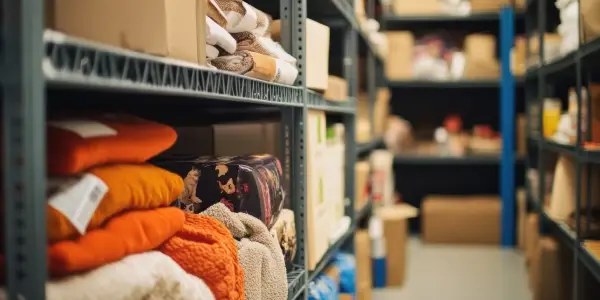 cluttered space in the backroom of a retail store representative of commercial cleanout service from Garbage Gurus