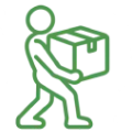 Icon of person carrying bulky item